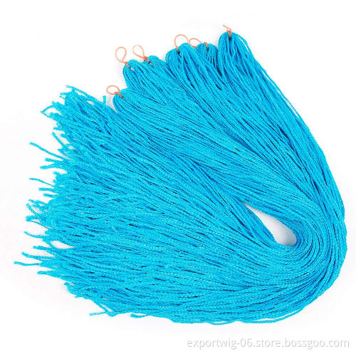 Straight Zizi Box Twist Crochet Hair Extension Roll ZiZi Box Braids Braiding Hair Solid Color Synthetic Fiber For Girls